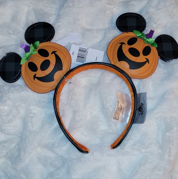 Disney Other - Disney Mickey Mouse Halloween Jack O Lantern Ears.